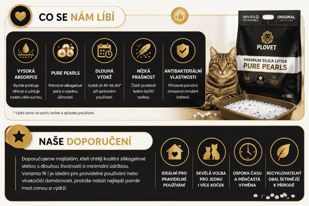 Kočičí stelivo Pure Pearls – prémiová volba